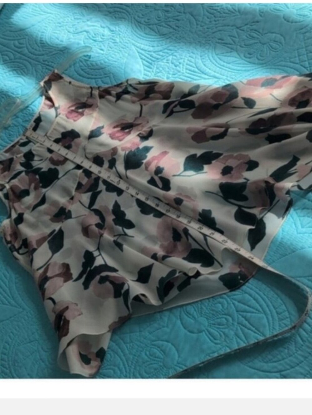SUNO Silk Floral Sleeveless Tunic in Pink, Green, Cream 100 Percent Silk - Picture 7 of 8